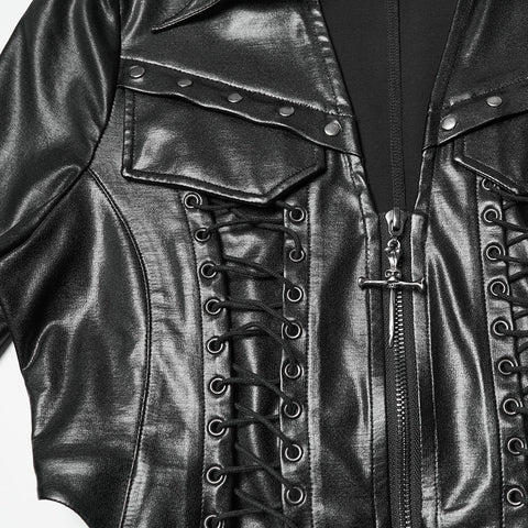 Punk-Jacke aus Kunstleder