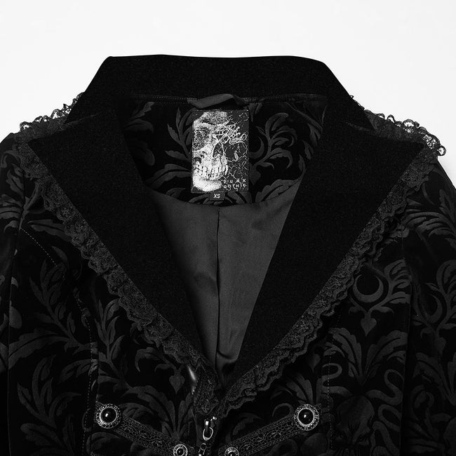 Gothic-Mantel mit Vintage-Print