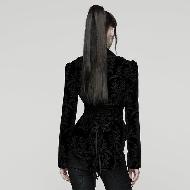 Gothic-Mantel mit Vintage-Print