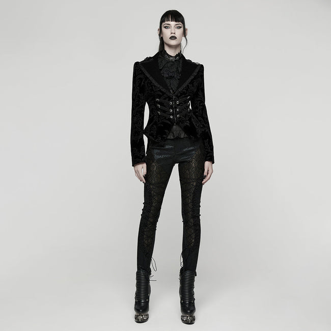 Gothic-Mantel mit Vintage-Print