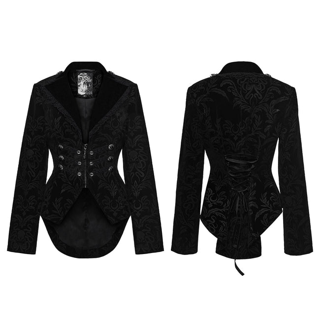 Gothic-Mantel mit Vintage-Print