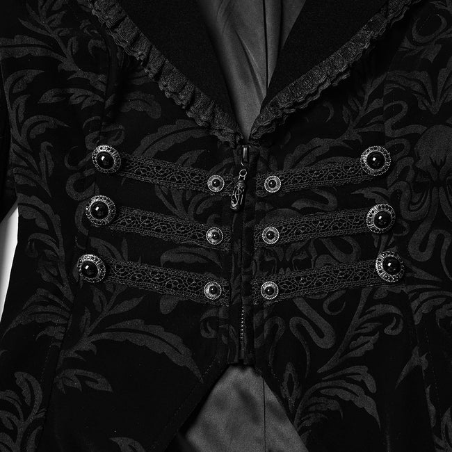 Gothic-Mantel mit Vintage-Print