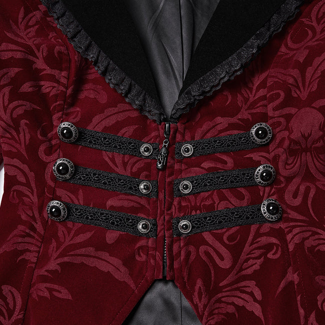 Gothic-Mantel mit Vintage-Print