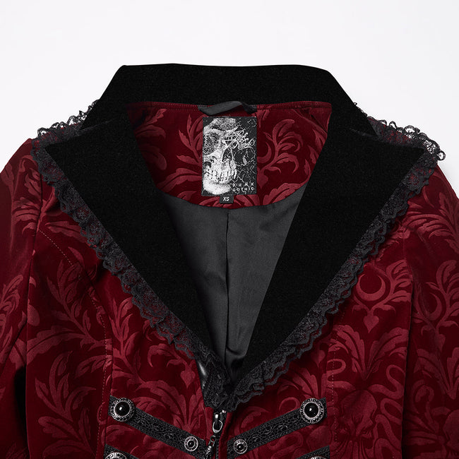 Gothic-Mantel mit Vintage-Print