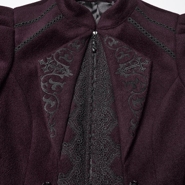 Gotischer bestickter Wollmantel
