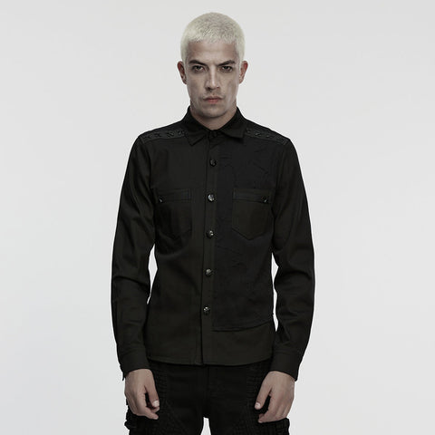 Cyberpunk-Splicing-Shirt für Herren
