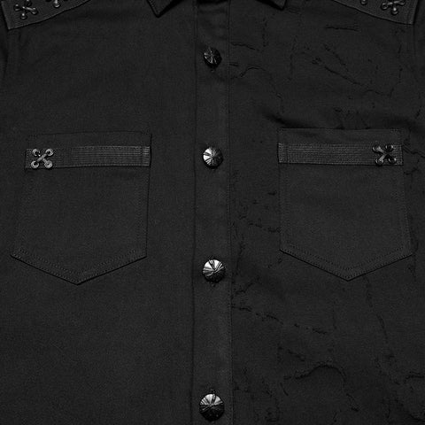 Cyberpunk-Splicing-Shirt für Herren
