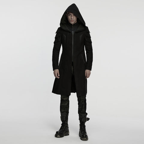 Cyberpunk-Herrenjacke mit Kapuze