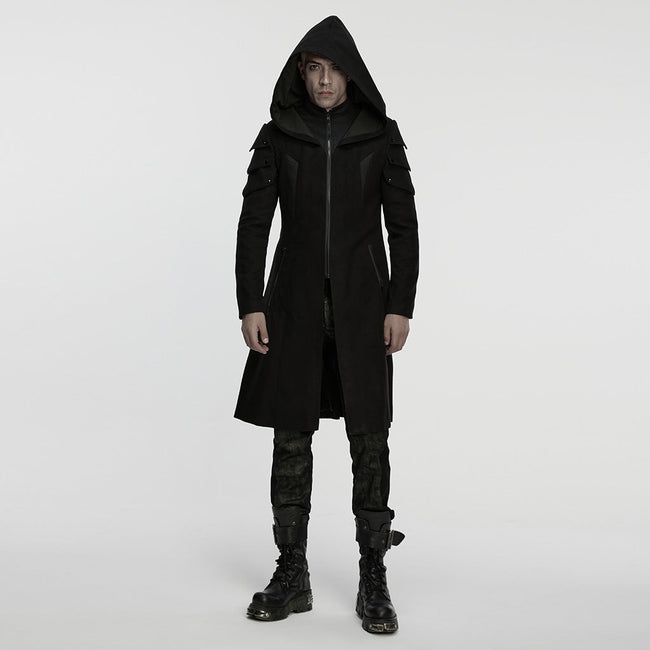 Cyberpunk-Herrenjacke mit Kapuze