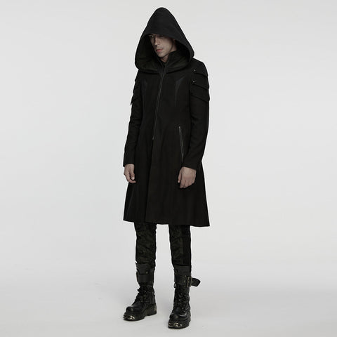 Cyberpunk-Herrenjacke mit Kapuze