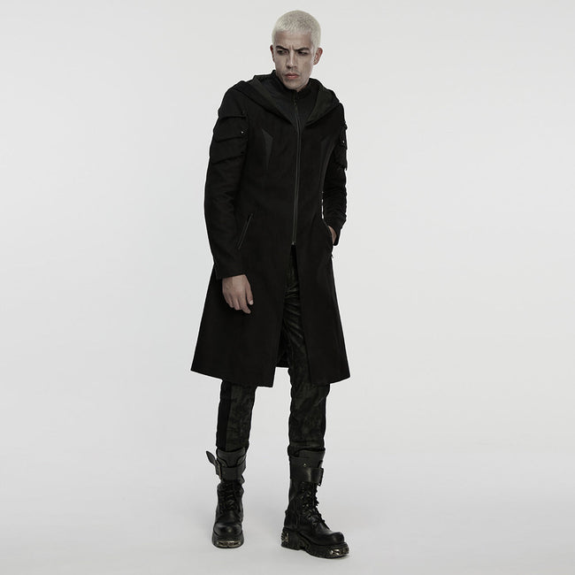 Cyberpunk-Herrenjacke mit Kapuze