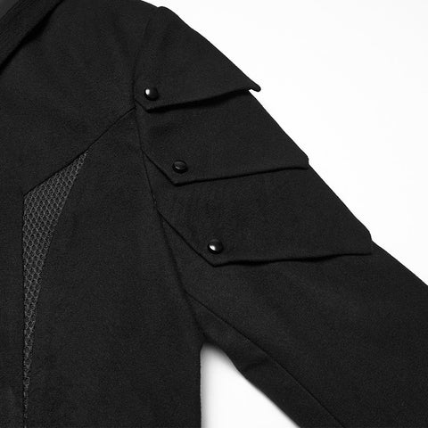 Cyberpunk-Herrenjacke mit Kapuze
