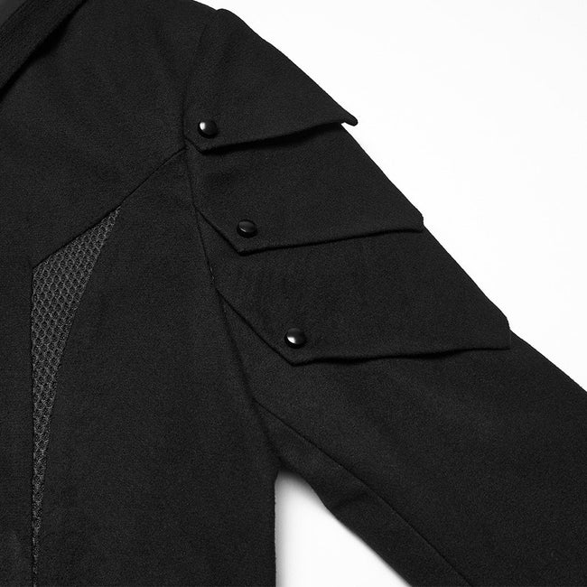 Cyberpunk-Herrenjacke mit Kapuze