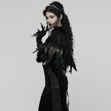 Wunderschöner Gothic-Federschal