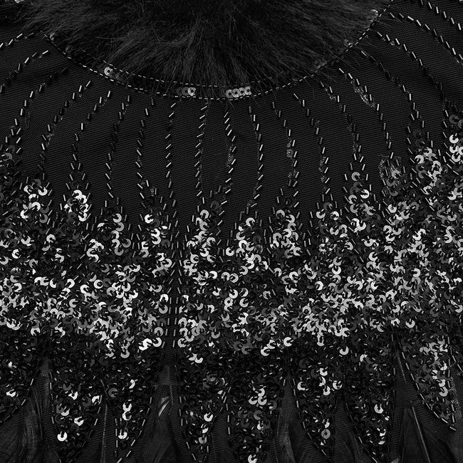 Wunderschöner Gothic-Federschal