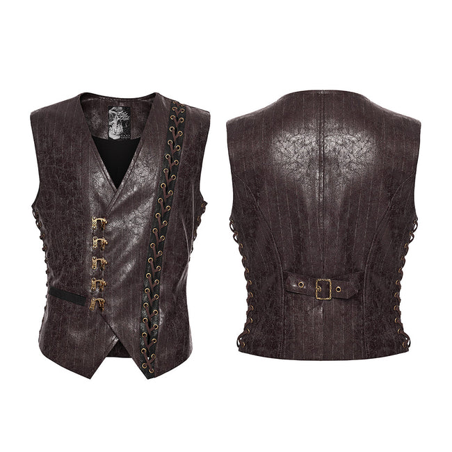 Steampunk-Weste mit asymmetrischer Form