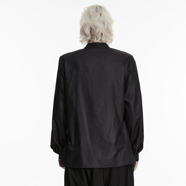 Dunkles, asymmetrisches, rebellisches Punk-Hemd