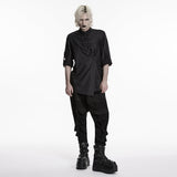 Dunkles, asymmetrisches, rebellisches Punk-Hemd