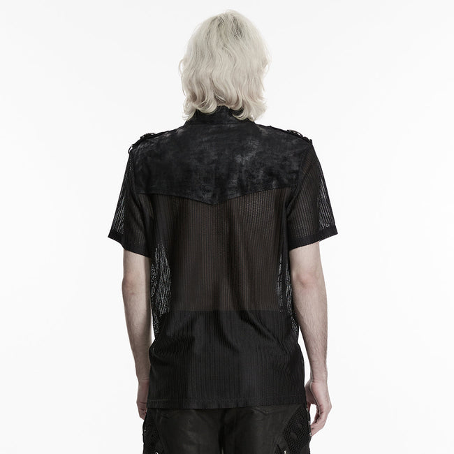 Punk-Shirt aus visuellem Netzgewebe