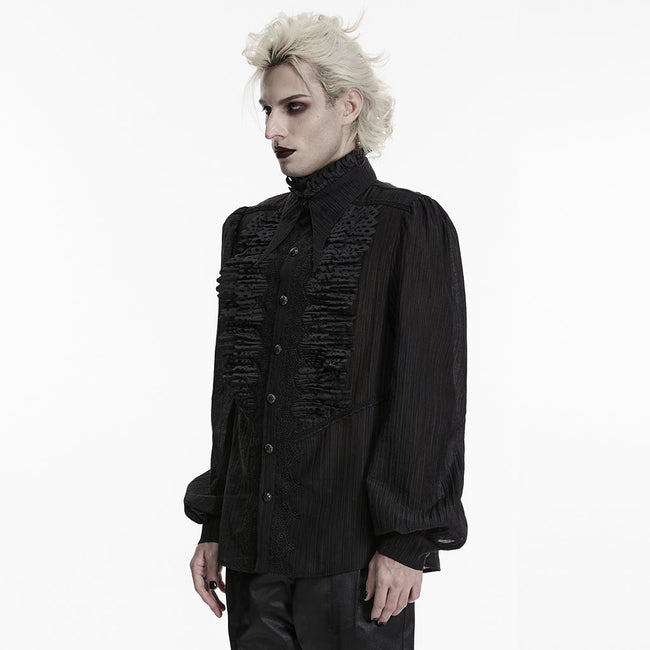Gothic-Shirt mit dunklem Lagenlook