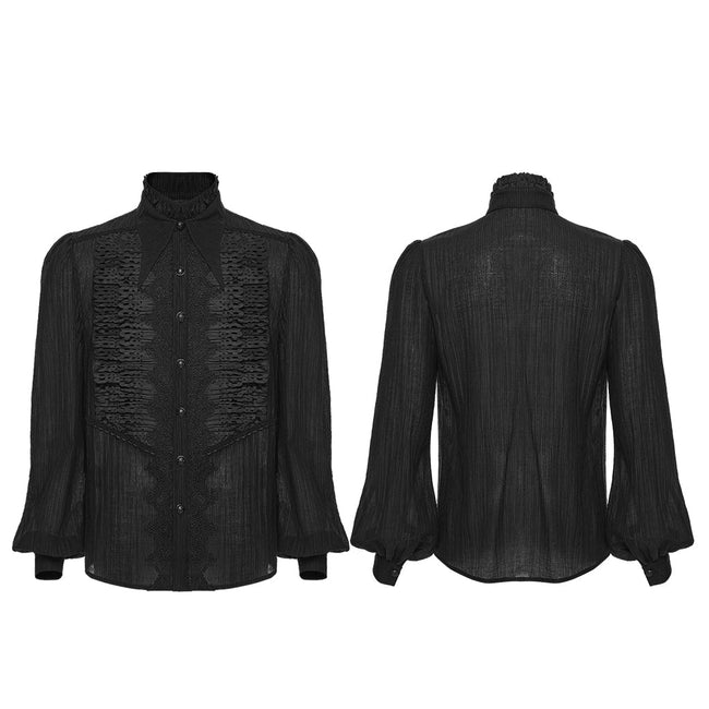 Gothic-Shirt mit dunklem Lagenlook