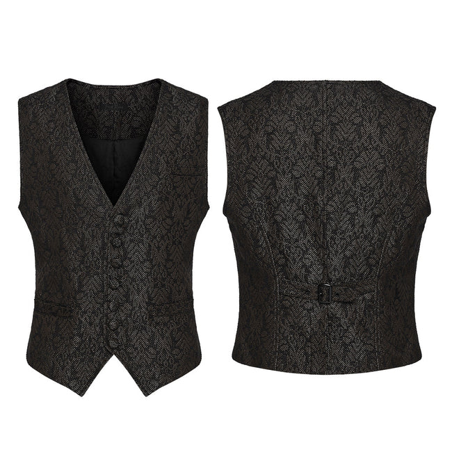 Gothic-Retro-Jacquard-Weste