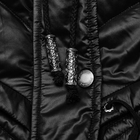 Gothic-Daunenjacke mit Fliegenärmeln