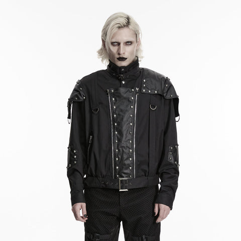 Kurze Jacke im Punk-Militärstil