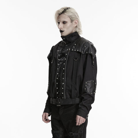 Kurze Jacke im Punk-Militärstil