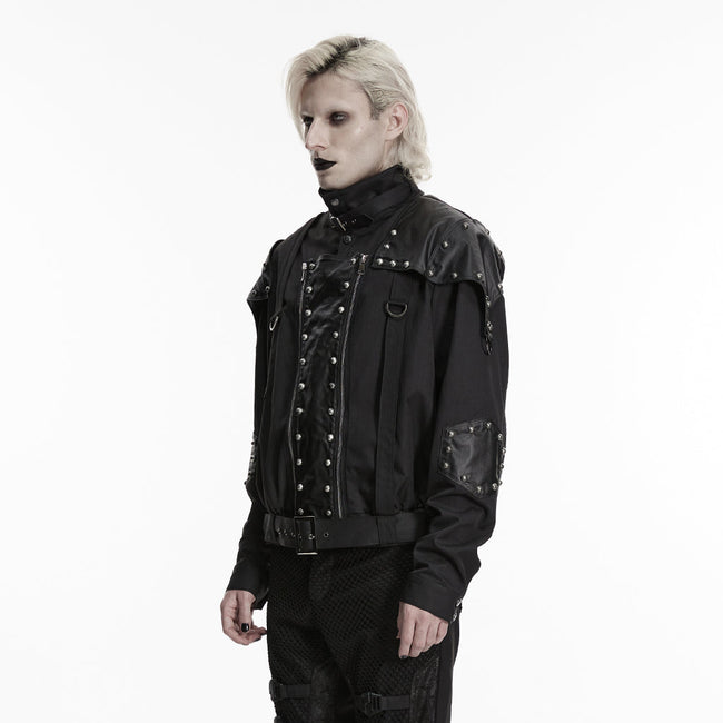 Kurze Jacke im Punk-Militärstil
