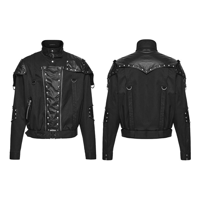 Kurze Jacke im Punk-Militärstil