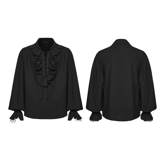 Gothic-Retro-Hemd mit Puffärmeln