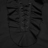 Gothic-Retro-Hemd mit Puffärmeln