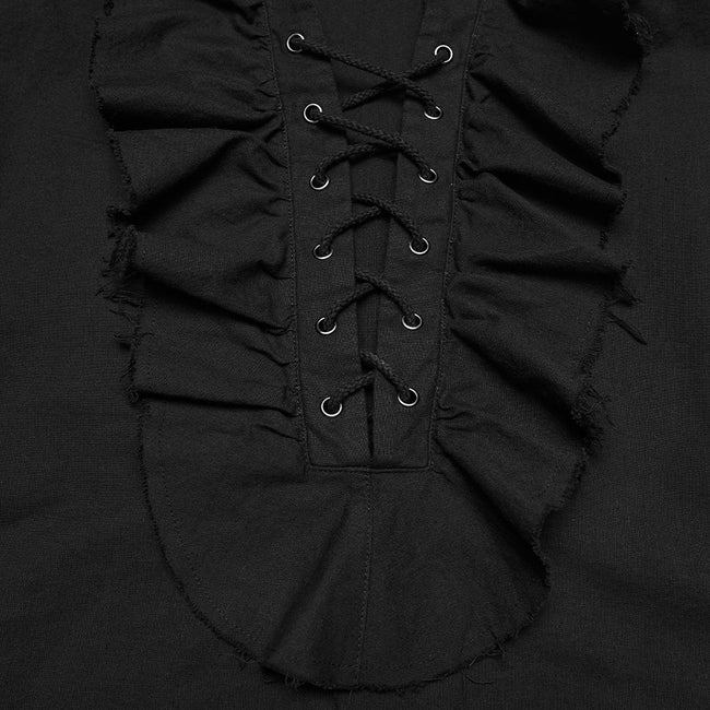 Gothic-Retro-Hemd mit Puffärmeln