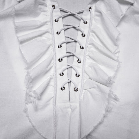 Gothic-Retro-Hemd mit Puffärmeln