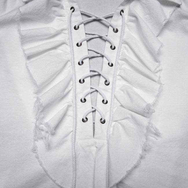 Gothic-Retro-Hemd mit Puffärmeln