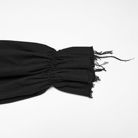 Gothic-Retro-Hemd mit Puffärmeln