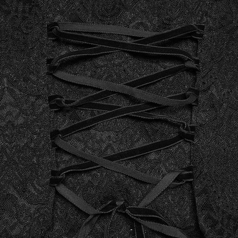 Gothic-Kurzarmhemd mit Spitze