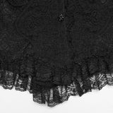 Gothic-Kurzarmhemd mit Spitze