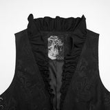 Gothic-Rüschenweste mit Kordelzug