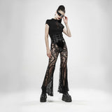 Transparente transparente Hose mit Paisley-Muster