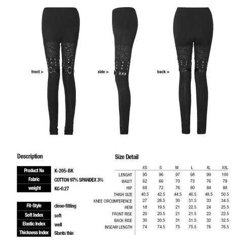 Heiße Mädchen Sexy Tight Punk Pants Leggings