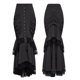 Steampunk Graceful Full-Rocked Stripes Gewebter Fischschwanz-Punkrock