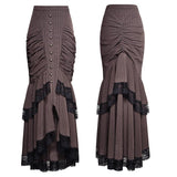Steampunk Graceful Full-Rocked Stripes Gewebter Fischschwanz-Punkrock