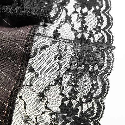 Steampunk Graceful Full-Rocked Stripes Gewebter Fischschwanz-Punkrock