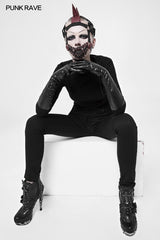 Punk Dark Evil Demon Hood mit Kordelzug Maske Persönlichkeit Zubehör