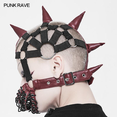 Punk Dark Evil Demon Hood mit Kordelzug Maske Persönlichkeit Zubehör