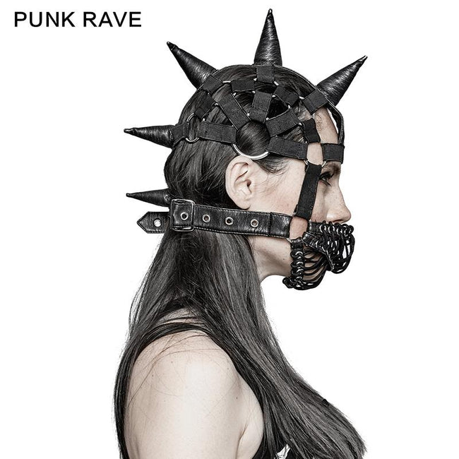 Punk Dark Evil Demon Hood mit Kordelzug Maske Persönlichkeit Zubehör
