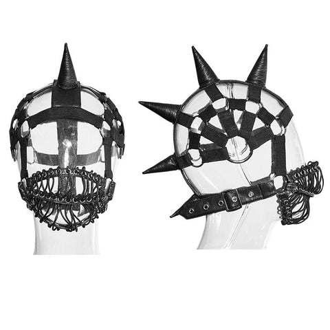 Punk Dark Evil Demon Hood mit Kordelzug Maske Persönlichkeit Zubehör