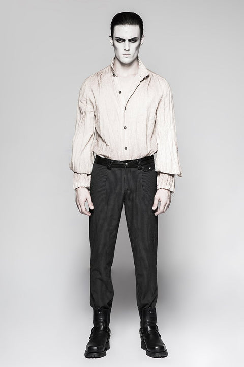 Nadelstreifen Einfache Fitness Chino Punk Hose